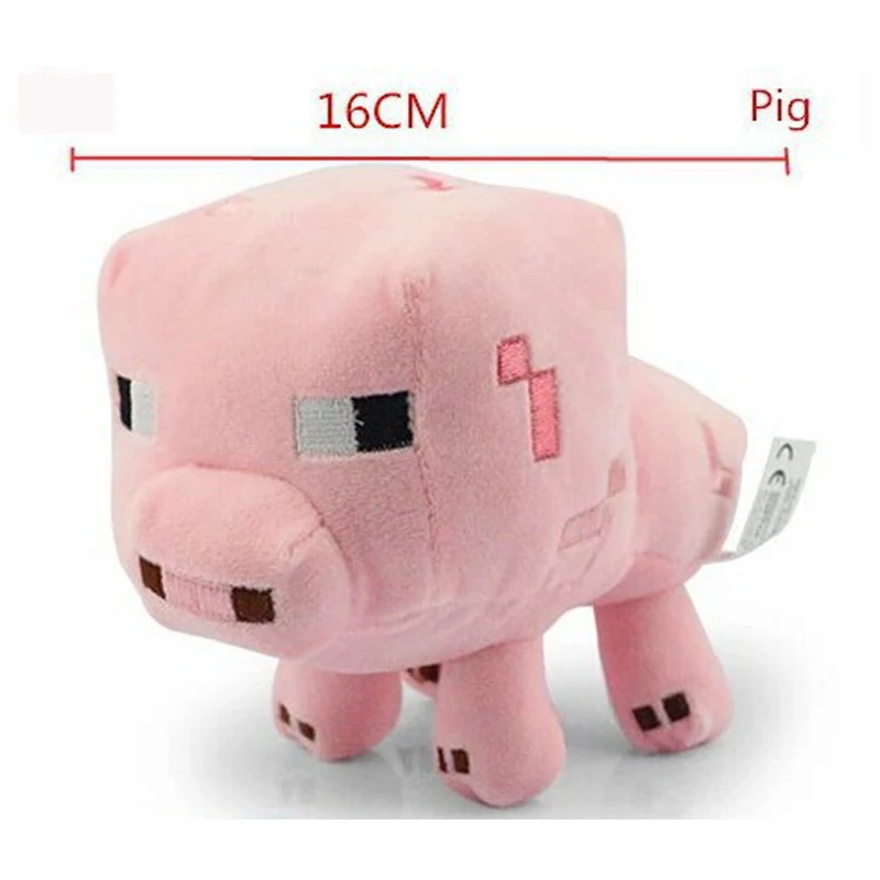 10pcs/lot 16cm Minecraft Pink Baby Pig Stuffed Plush Toys Minecraft Plush Soft Animals Toy Brinquedos for Kids Children Gifts
