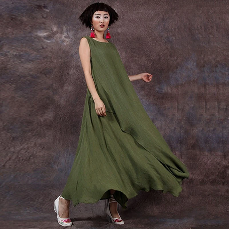 Übergröße Kleider Frauen Sommer Kleid 2021 Vintage Lange Robe Femme Maxi Kleid  3XL 4XL 5XL Plus Größe Party Kleider weibliche vestido|long linen  dresses|linen dressmaxi dress - AliExpress