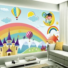Beibehang пользовательские обои детская комната Фреска Радуга замок мультфильм фон детская комната Настенные обои для стен papel де parede