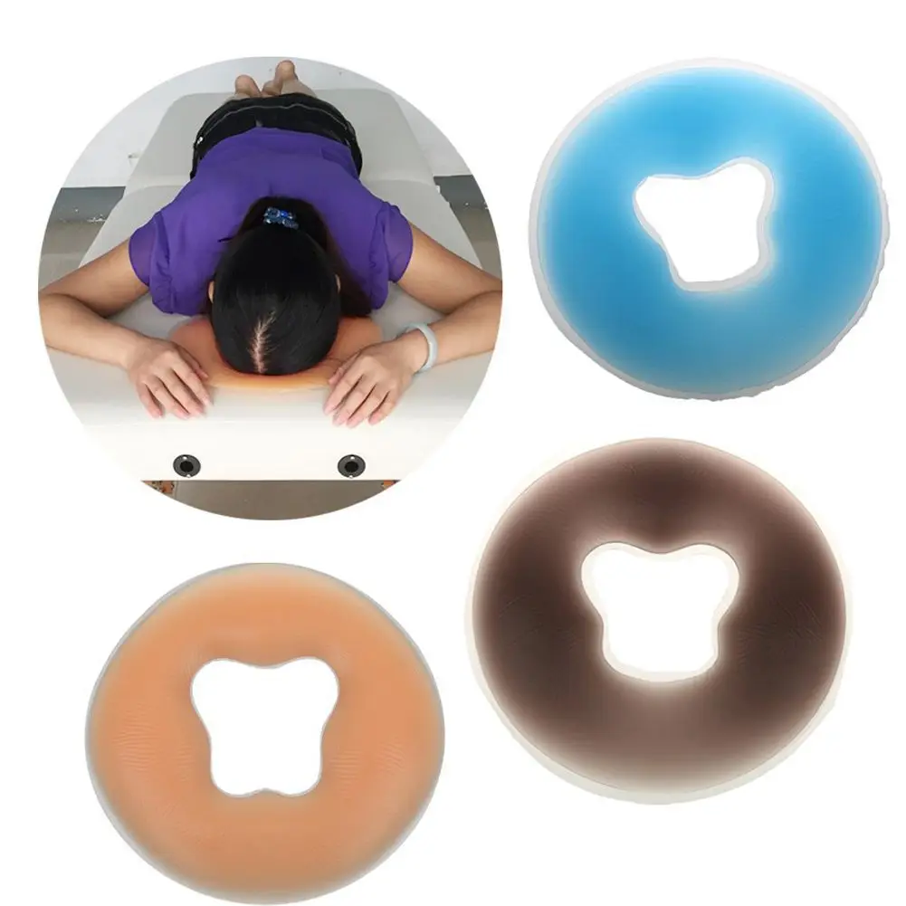 Soft Salon SPA Massage Silicone Face Relax Cradle Cushion Bolsters Pillow Pad Beauty Care- Skin Color, M