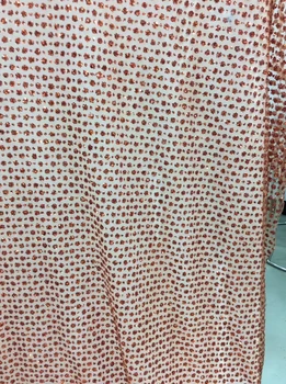 

glitter lace fabric glitter lace/ crystal fabric for nigerian wedding dresses with stones in red color 5yard SF4