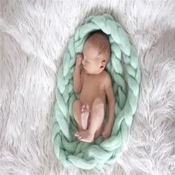 2018 Вязаное детское одеяло новорожденный реквизит для фотосъемки массивное вязаное одеяло корзина наполнитель фон аксессуары для