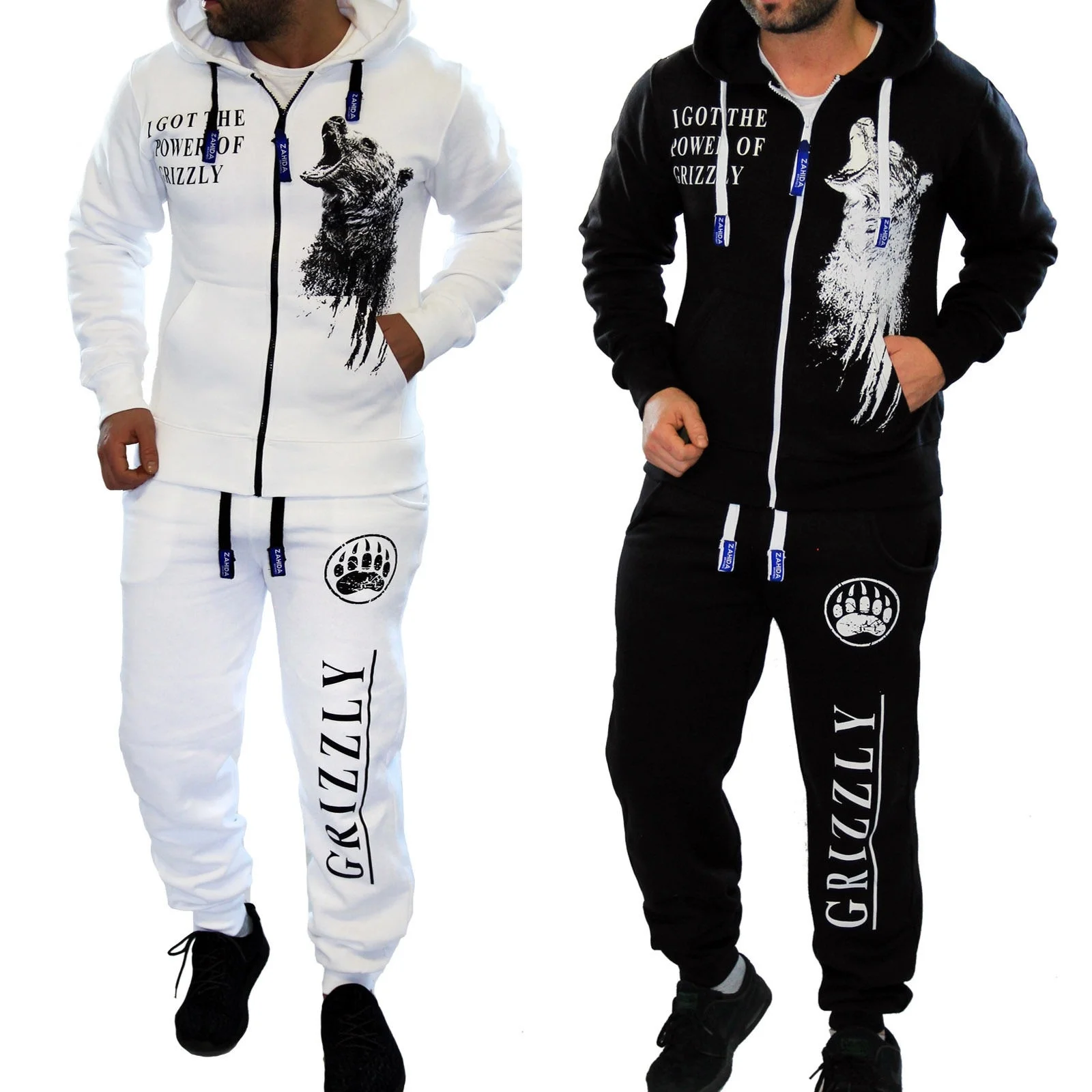 

ZOGAA 2019 New Men's Autumn Hoodies Tracksuit Set Male Zipper Men 2Pc Tracksuit Sportwear Hoodies Sweatshirt +Pant Suit