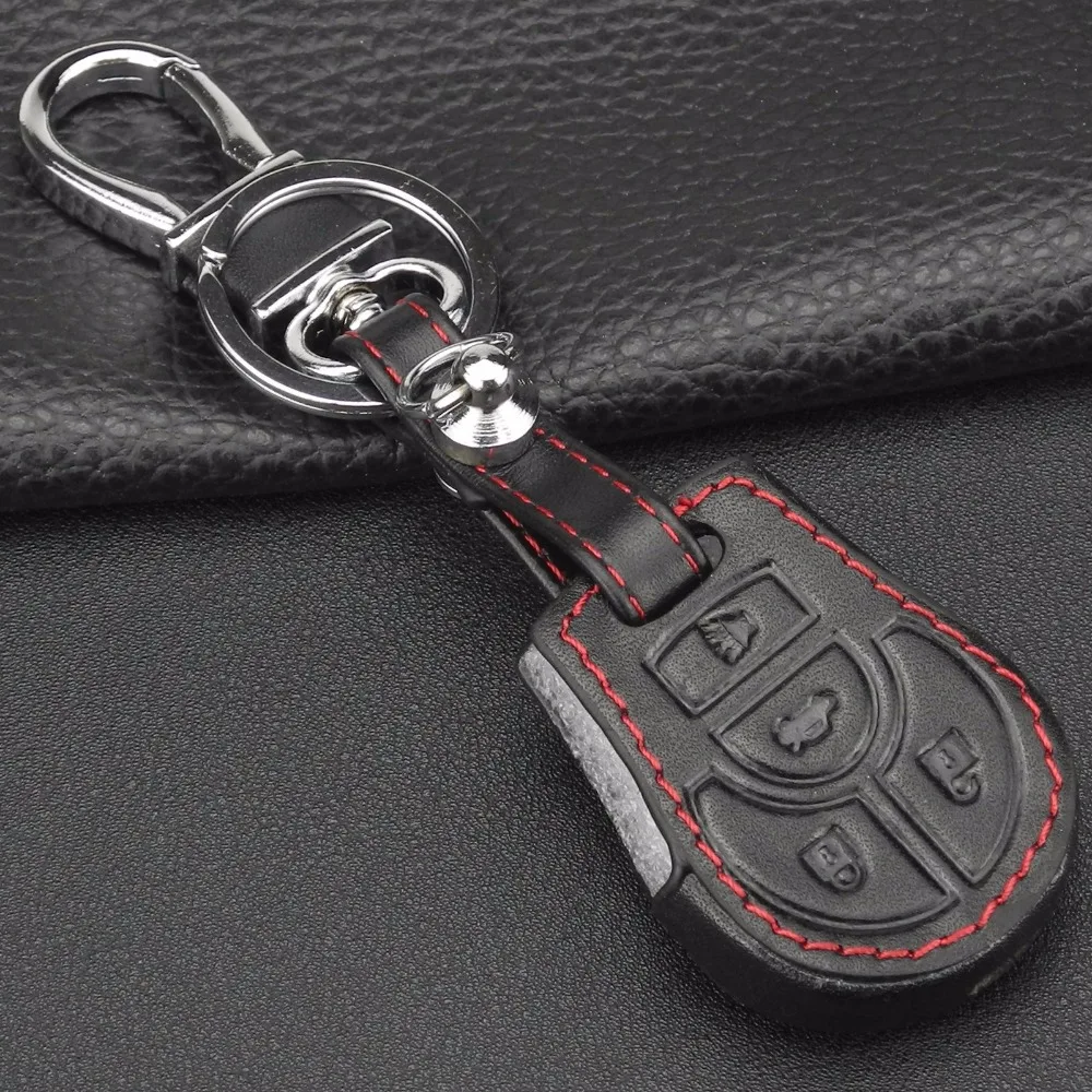 Пульт дистанционного управления 4 кнопки Стайлинг Автомобильный ключ чехол кожаный держатель для Nissan Cube Rogue Juke брелок