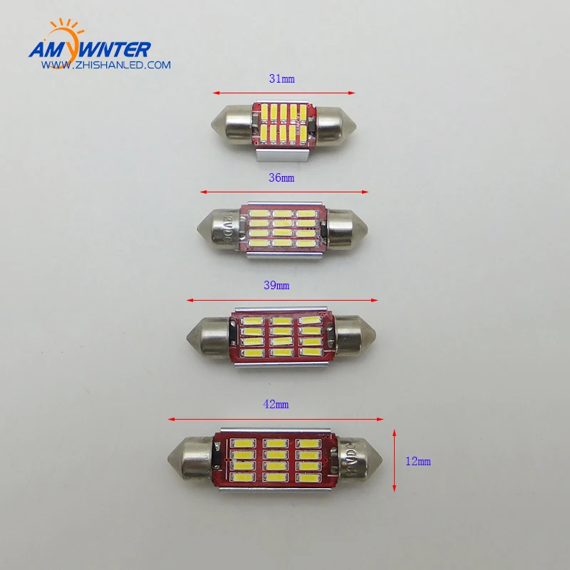 12V C5W Canbus светодиодный автомобильные лампы для чтения Авто Подсветка регистрационного номера светодиодный чип внутренней и внешней светильник гирлянда 4014 светодиодный авто-Стайлинг