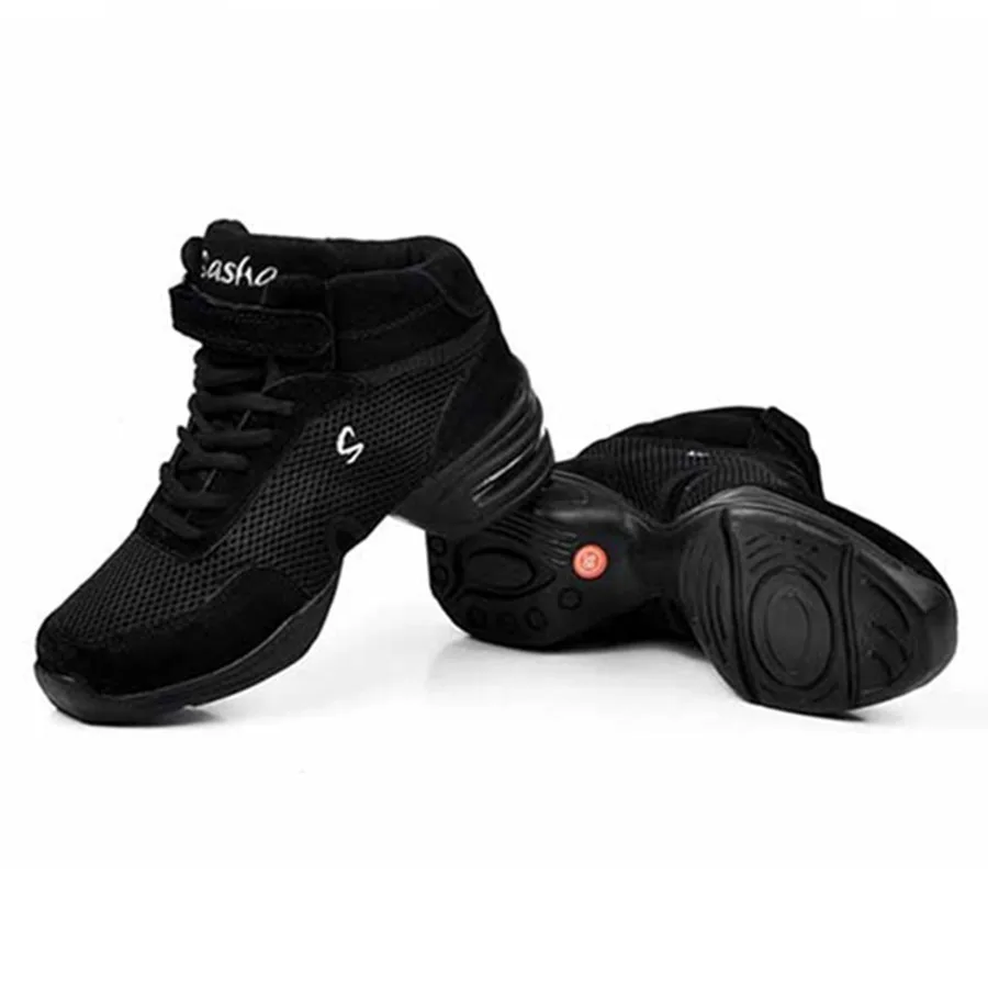 Black Air Cushion Mesh Modern Dancing Sneakers Jazz Dance Shoes Hip Hop SS B212a Zapatos De