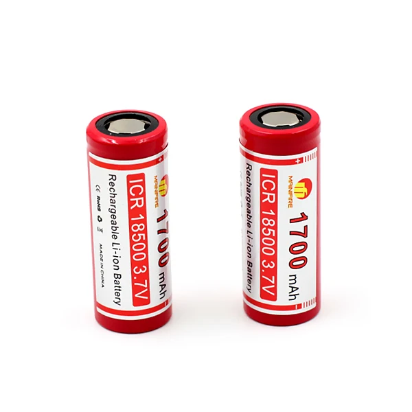 Mainifire ICR 18500 1700mah 3,7 V литий-ионная аккумуляторная батарея с плоским верхом(1 шт