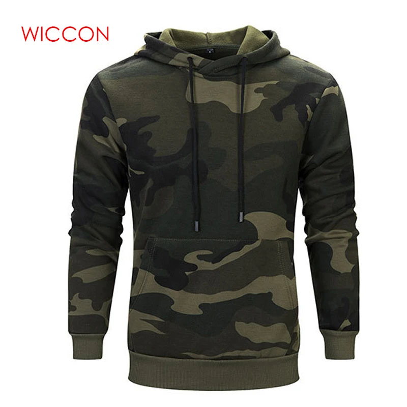 Men Camoflage Hoodie Hooded Sweatshirt Military Camo Pullover Fashion Thick Hoodies Slim Fit Fleece Sportswear Hoody Male