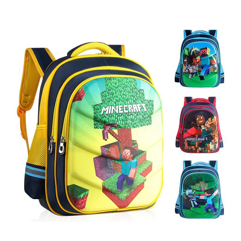 

Cartoon Minecraft Schoolbags for Boy Girl Bagpack Children Kindergarten Nursery School Bag Canvas Kids Student Backpacks