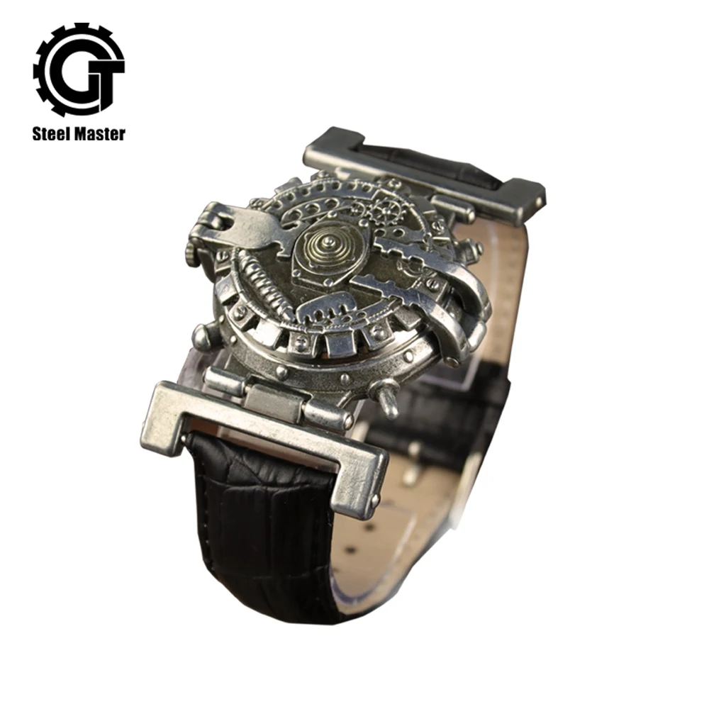 

Watches Men Steampunk Quartz Watch Fashion Chronograph Watch Sport Clock Male Women Watch