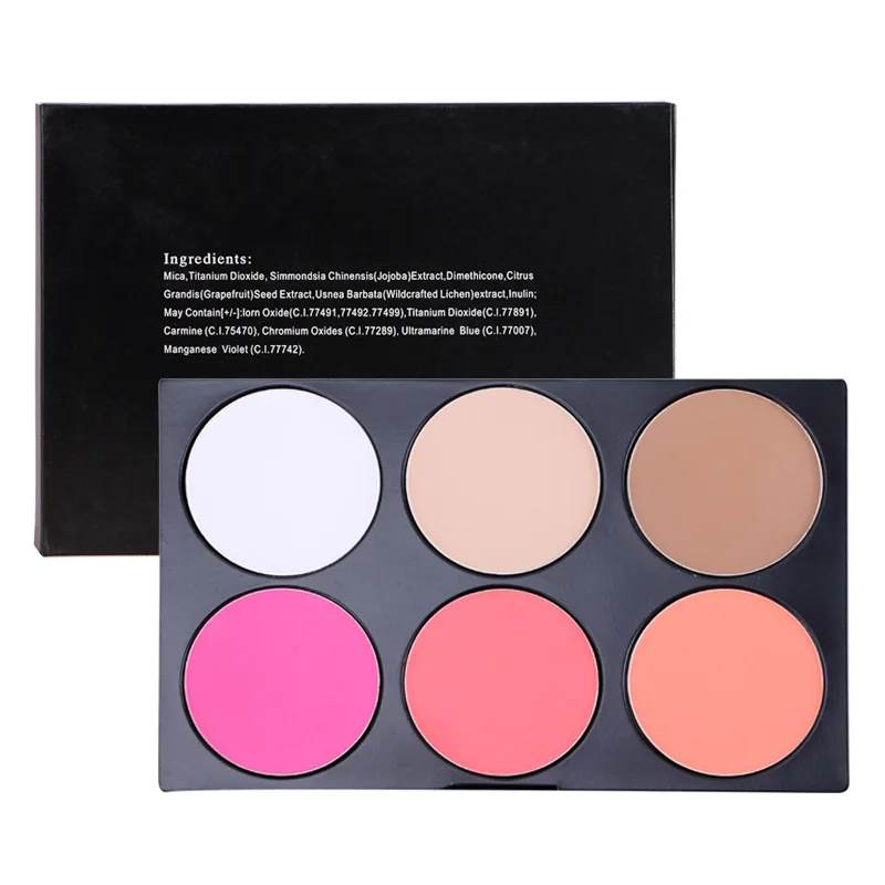 Hot 6 Color Contour Palette Face Bronzer Highlighter Powder Makeup