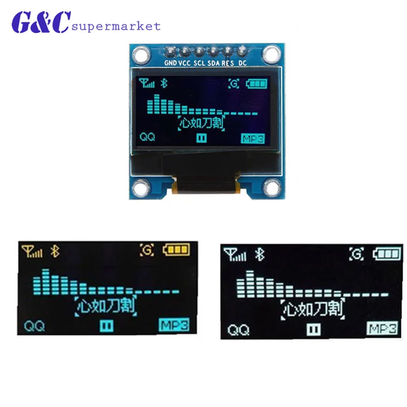 

0.96 Inch SPI OLED Display Module Yellow blue double color 128X64 OLED 6Pin Driver Chip SSD1306 for arduino