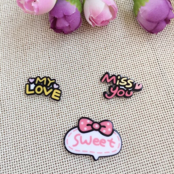 

Cartoon patch kawaii sweet Figurine crafts flat back planar resin acrylic DIY headwear hair Bow accessories 10pieces