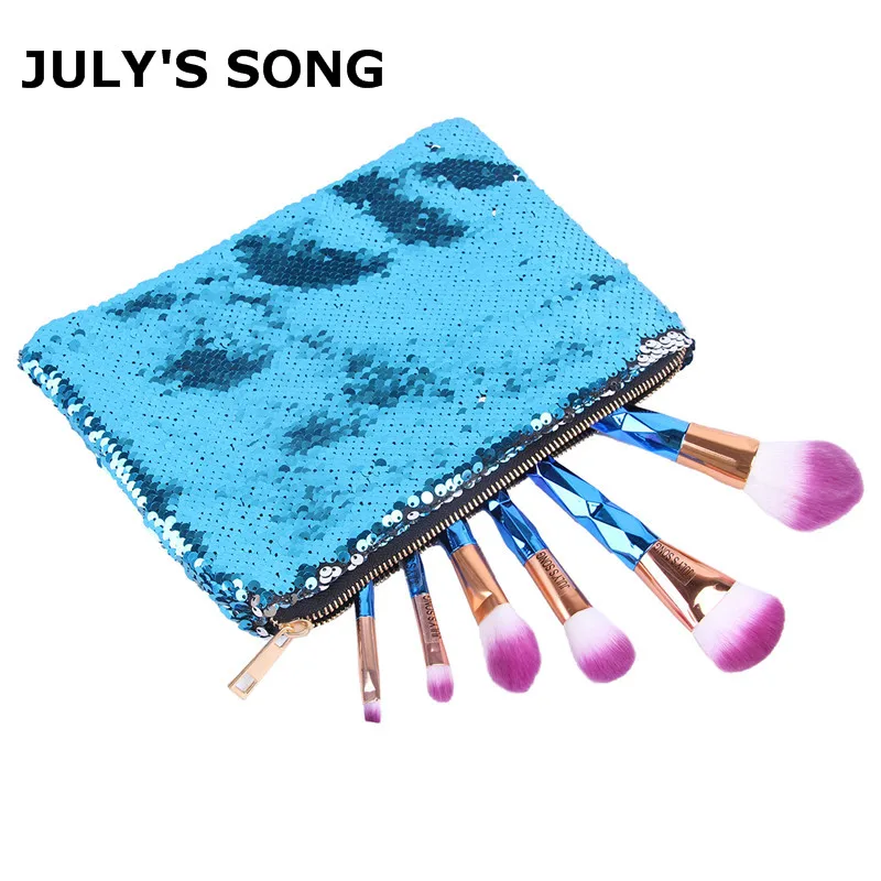 

2019 Cosmetic Bag Sequins Makup Bags Unisex Fashion High Quality Double Color Makeup Pouch Women Girl's BlingBling Glitter Bags