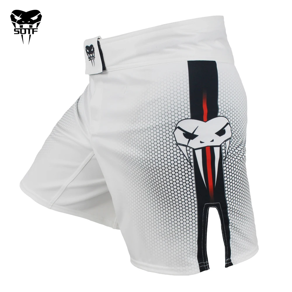 SOTF mma взрослые веномус змея белые красные геометрические боксерские шорты Тигр
