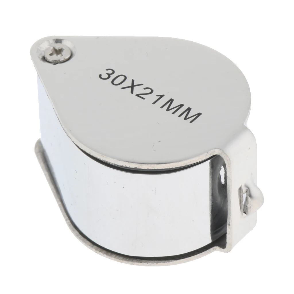 Mini Foldable 30 Times Magnifying Magnifier Glass Jeweler Eye Jewelry Loupe