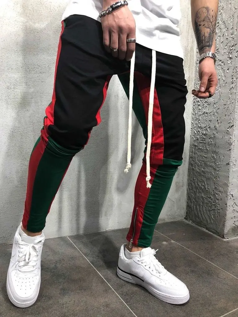 Jogger Pants Zippers On Pants Legs Mens 2018 New Sports Gym Workout Streetwear Hip Hop Track Trousers Long Slacks Sweatpants