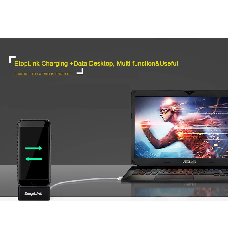 EtopLink ED1 магнитное зарядное устройство настольное Micro USB Type c Универсальная док
