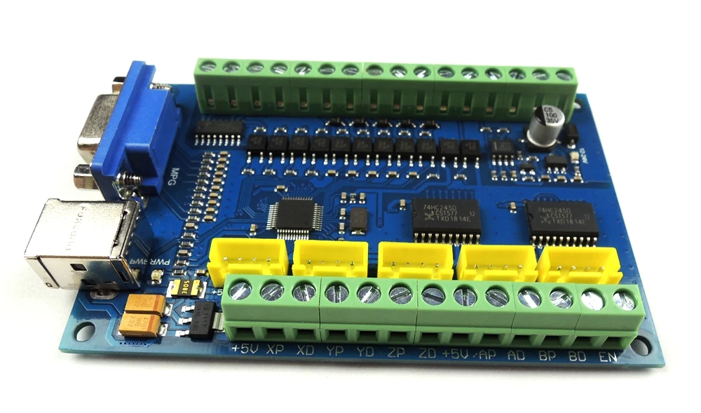 MACH3 USB CNC 5 осей 100 кГц Гладкий Степпер карта управления движением breakout board + TB6600 4 оси 4.5A шаговый двигатель драйвер платы MACH3 USB CNC 5 осей 100 кГц Гладкий Степпер карта управления движением breakout board + TB6600 4 оси 4.5A шаговый двигатель драйвер платы