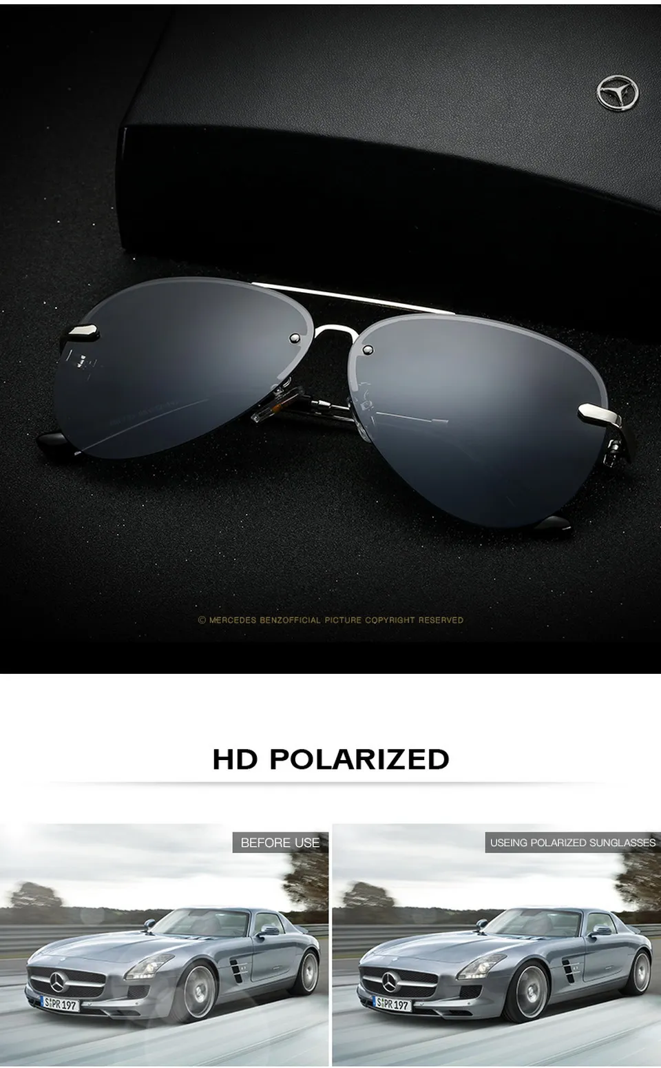 Brand Sunglasses Men Polarized Fashion Classic Pilot Sun Glasses Fishing Driving Goggles Shades For Men/Wome