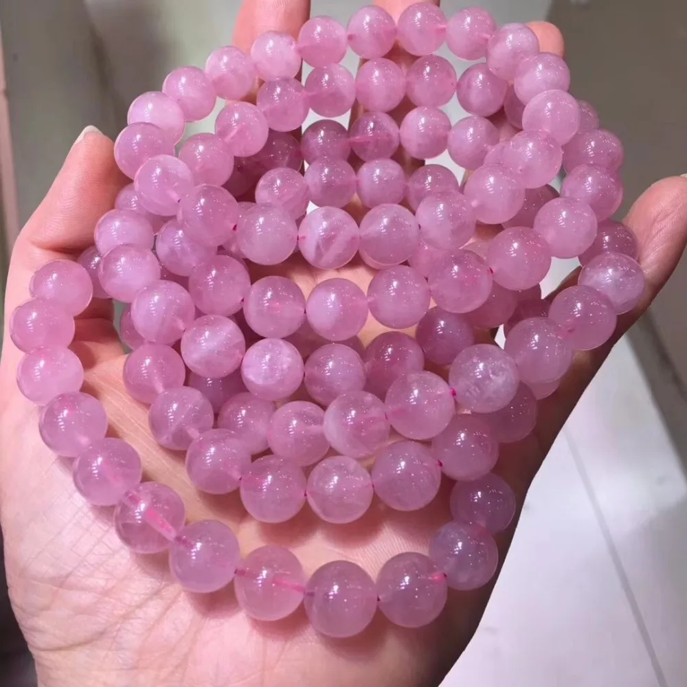

Genuine Natural Rose Quartz Pink One Bracelet Madagascar Stretch Best Woman Love Round Beads Crystal Gift 10mm 9mm 8mm 7mm AAAAA