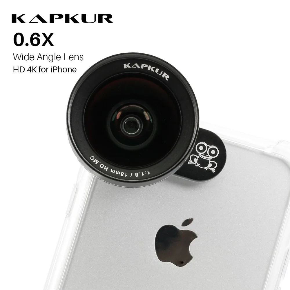 Kapkur 18X мобильный макрообъектив с CPL фильтр 0.6X Широкий формат объектива Clip on