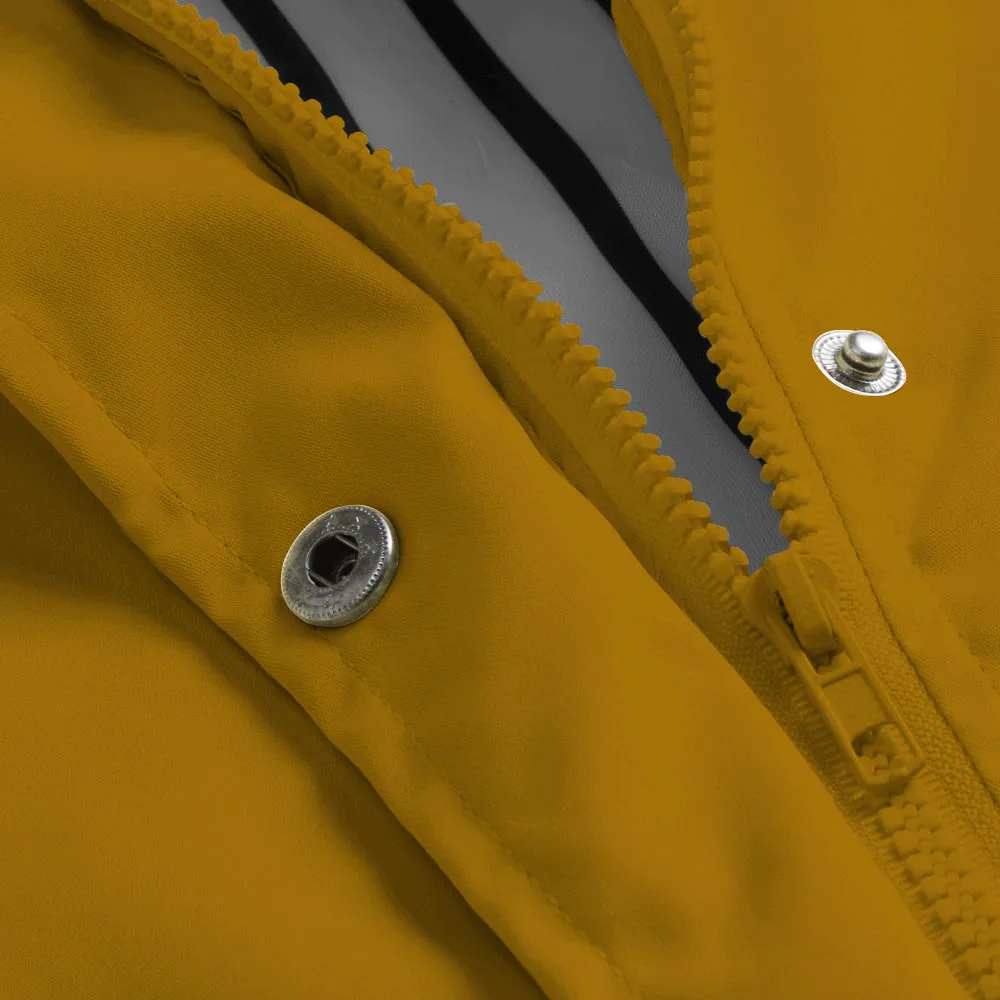 Весенние и осенние походы куртки Для женщин женские непромокаемые Jacker непромокаемый плащ на молнии ветровка Куртка из искусственной кожи PU верхняя одежда S-5XL