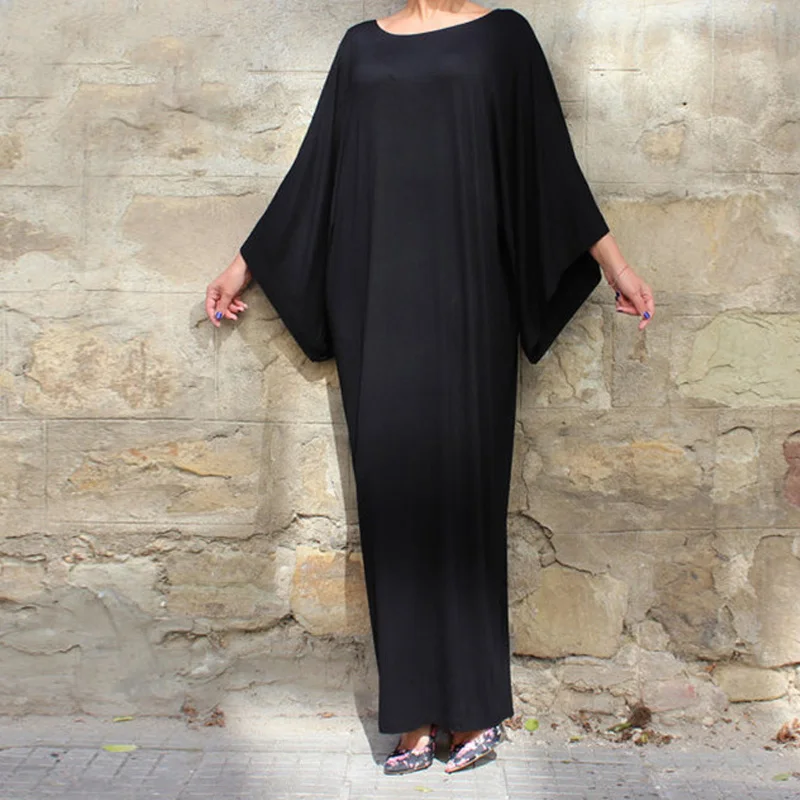 

3XL 4XL 5XL Large size maxi Bohemian women dress 2018 long sleeve Floor Length summer black gray blue boho clothing robe femme