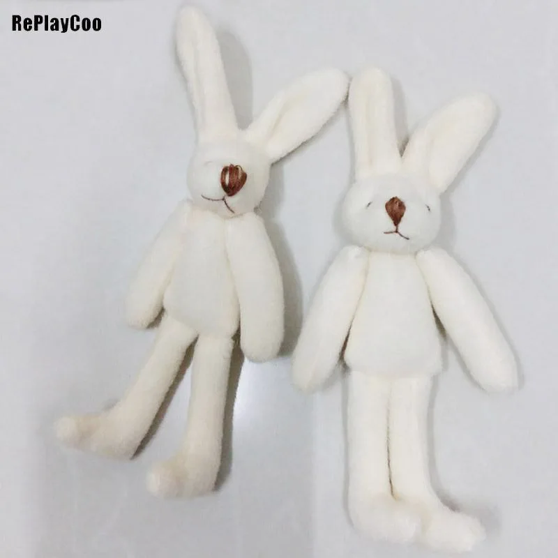 

100Pcs/Lot Kawaii Mini Bunny 11CM Plush Toys Cute Rabbit Soft Stuffed Animal Toys Small Pendant By Phone Gifts For Wedding 02601