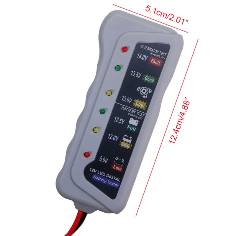 12 В 6 светодиодный дисплей тестер батареи автомобиля Тесто/генератор монитор устройства