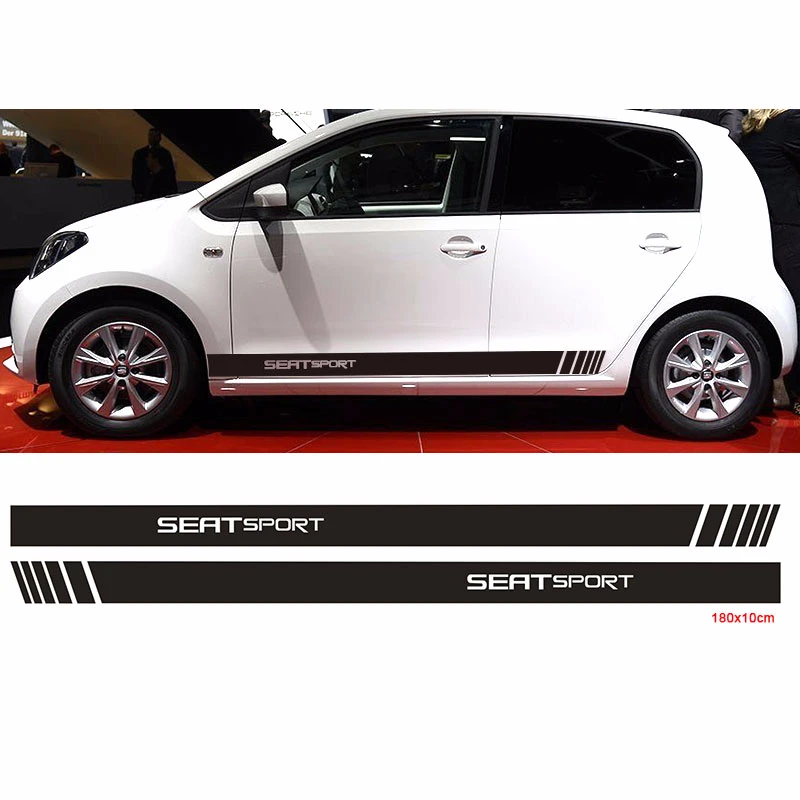 

092p For rs195 seat FR racing stripes ibiza leon ateca graphic decal stickers car stickers