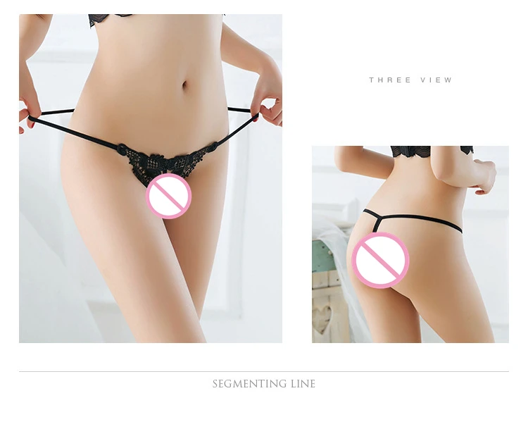 Women Crotchless Panties Low Waist Embroidery Thong With Beads Female Sexy Erotic Panties G Strings Women Briefs Open Crotch 29 (12)