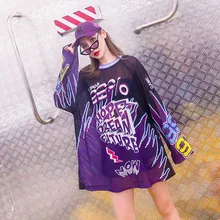 018 Осенняя Новинка, стильная женская футболка с длинными рукавами и принтом в виде пламени и букв