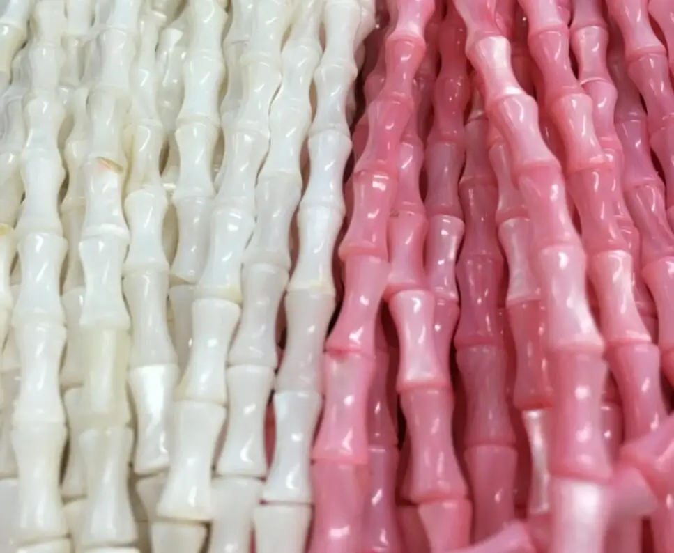 fashion Bamboo shape white/pink diy loose shell beads good jewelry accessory 4*8mm xsb111 | Украшения и аксессуары