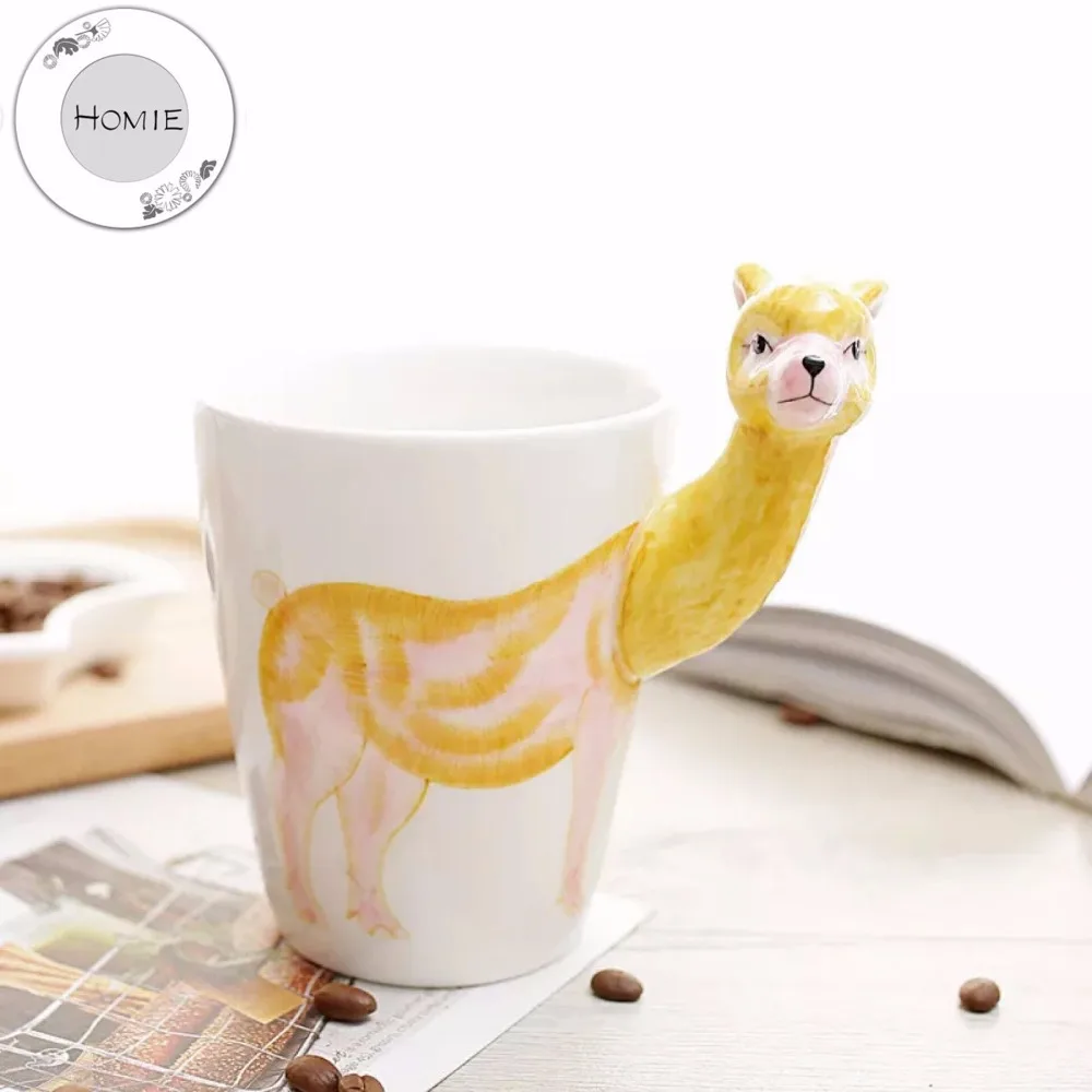 HOMIE lovely Animal Ceramics Coffee Mug Large Capacity 360ml Animal Mugs creative Drinkware Coffee Tea Cups Novelty Gifts milk 14