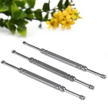 1 шт. ушной серы сборщиков Нержавеющая сталь ушные палочки для удаления воска кюретка для удаления средство гигиены для ушей ушной лица Красота ToolsG523