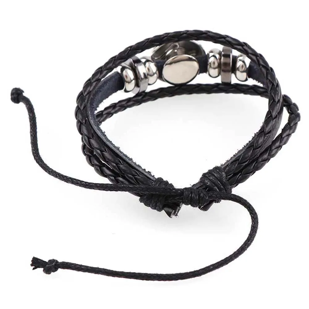 Punk-Black-Snap-Bracelet-12-Constellation-Bracelets-Horoscope-Anchor-Leather-Snap-Button-Bracelet-for-Jewelry-Snap (3)