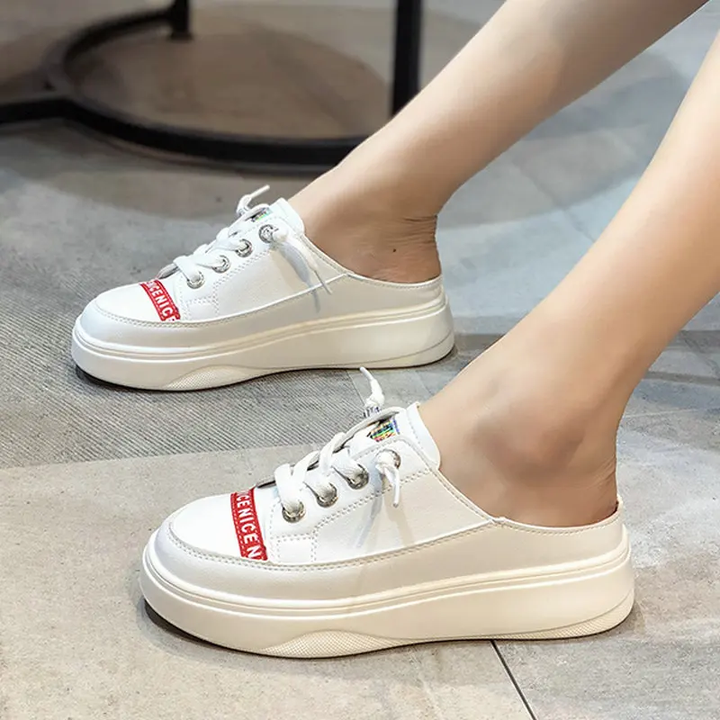 cute white flip flops