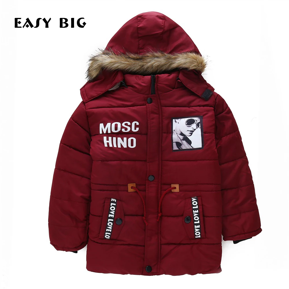 

EASY BIG Winter Warm Hooded Children Down Jacket For Boys Children Parkas Jacket CC0109