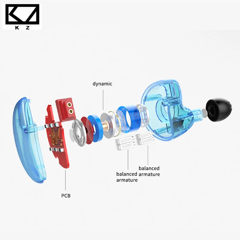 KZ ZS10 auriculares 10 conductor en auricular 4BA + 1DD dinámica armadura auriculares HiFi Bass auriculares de cancelación del ruido oído monitores híbrido - 3