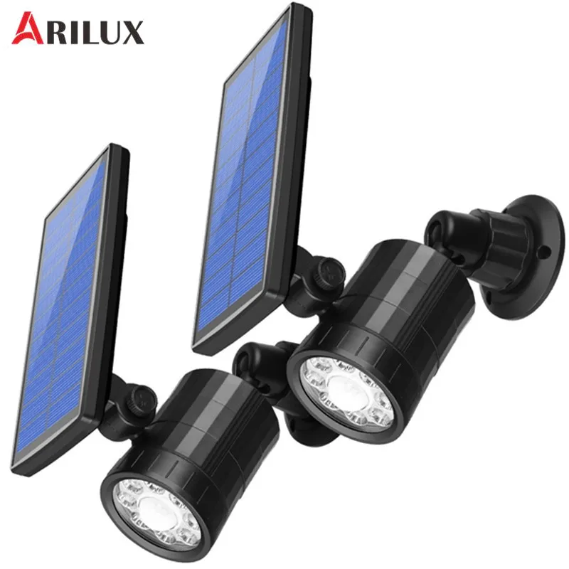 

ARILUX Floor Lamps ABS Solar 8 LED PIR Motion Sensor IP65 Spotlight Waterproof Landscape Garden Wall Light for Balcony Railing