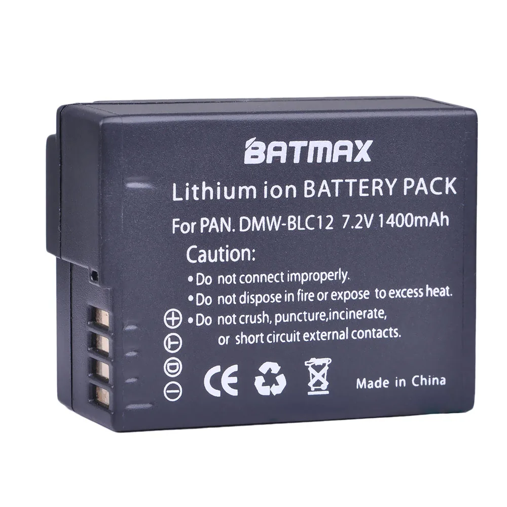 

1pc 1400mAh DMW-BLC12 DMW BLC12 Battery for Panasonic BLC12 DMW-BLC12E DMW-BLC12PP FZ200 FZ1000 DMC-G5 DMC-G6 GH2 V-LUX4 G5 G6