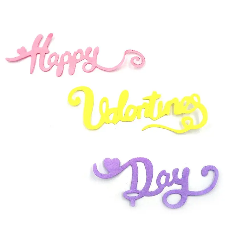 Счастливый День святого Валентина письмо металлический прорезной трафарет для окраски DIY Скрапбукинг штамп для альбомов тиснение бумаги
