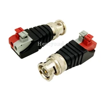 10Pcs/lot Coax CAT5 To Camera CCTV BNC UTP Video Balun Push Type Connector Adapter BNC Plug Accessories For CCTV Camera System 10Pcs/lot Coax CAT5 To Camera CCTV BNC UTP Video Balun Push Type Connector Adapter BNC Plug Accessories For CCTV Camera System
