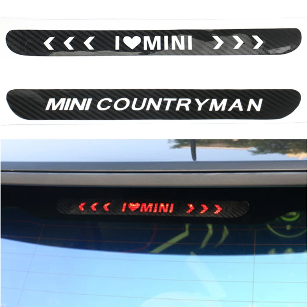 

Carbon Fiber Stickers And Decals High Mounted Stop Brake Lamp Light Car Styling For BMW Mini Cooper Countryman R60 Accessories