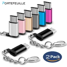 Адаптер Portefeuille OTG для samsung S8 S9 huawei Mate20 X Pro P20 Micro Usb для type-C Micro USB Женский к USBC Мужской конвертер