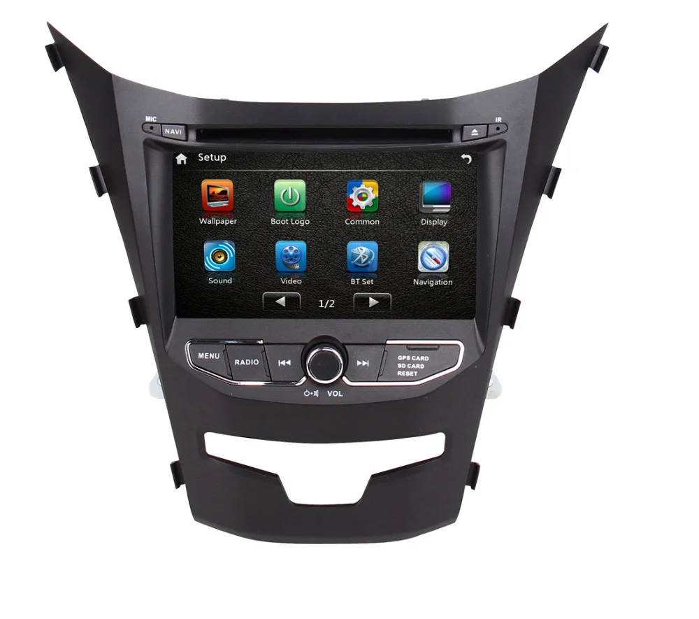 Best 2 din Car dvd player for SsangYong Actyon/ Korando 2014 2015 with GPS,Bluetooth,Radio,TV,3G Host, gift rear camera+navitel map 0