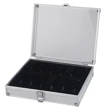 Горячее предложение! Распродажа! Алюминий 12 наручные часы показать чехол Дисплей хранения чехол коробка