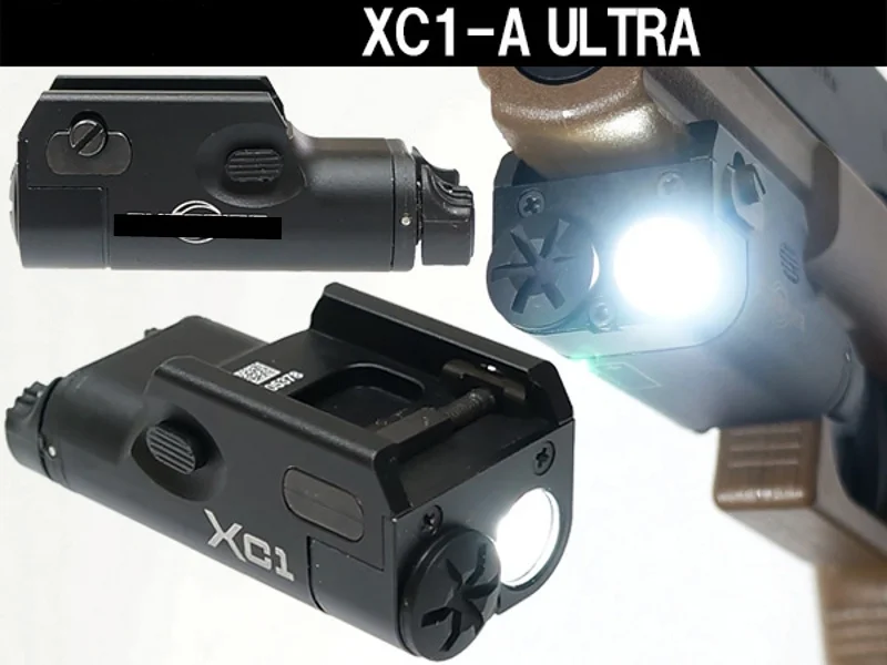 Tactical Ultra Light Compact Pistol Revólver Lanterna Paintball Airsoft Militar Caça Luz Arma Cqc Xc1