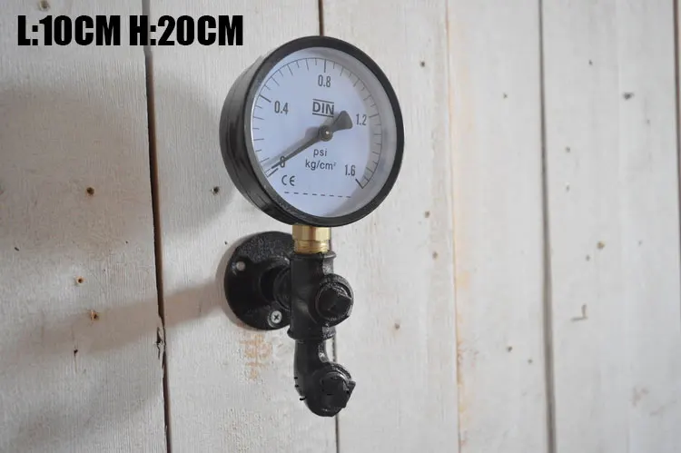 

Industrial style 1 piece Retro Cast Iron Pipe Hook With Flange Pressure gauge hook Clothe Industry Style Pipe Valve Hook